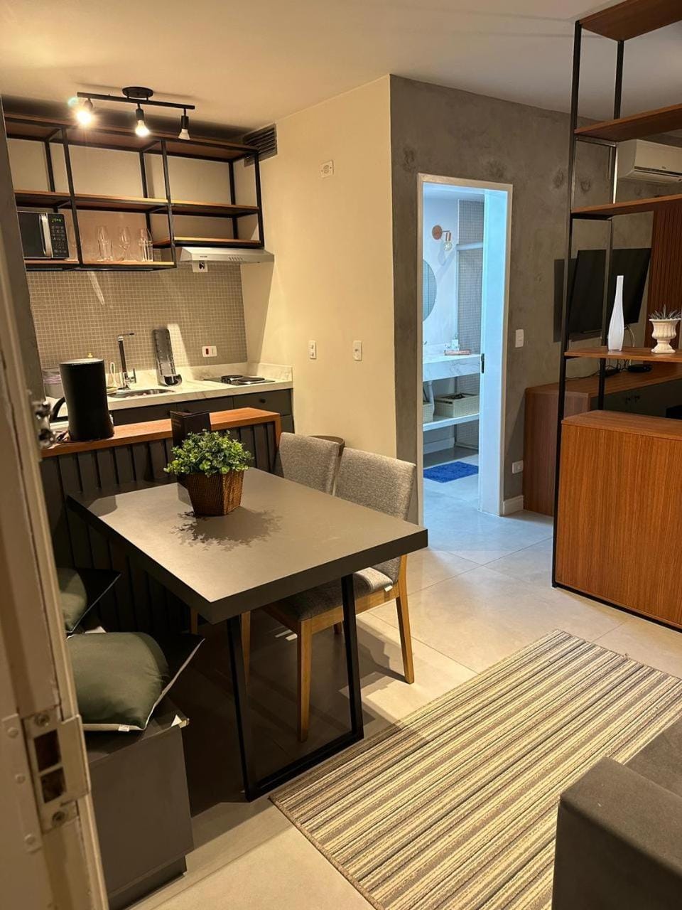 Living room, kitchen