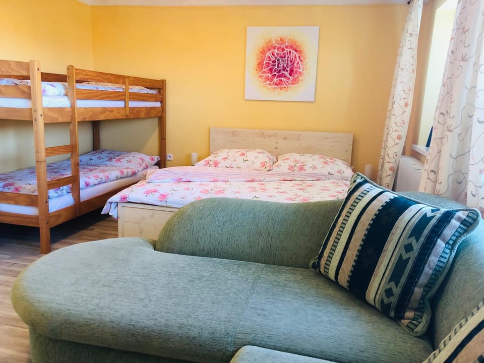 Photo of the whole room, bunk bed