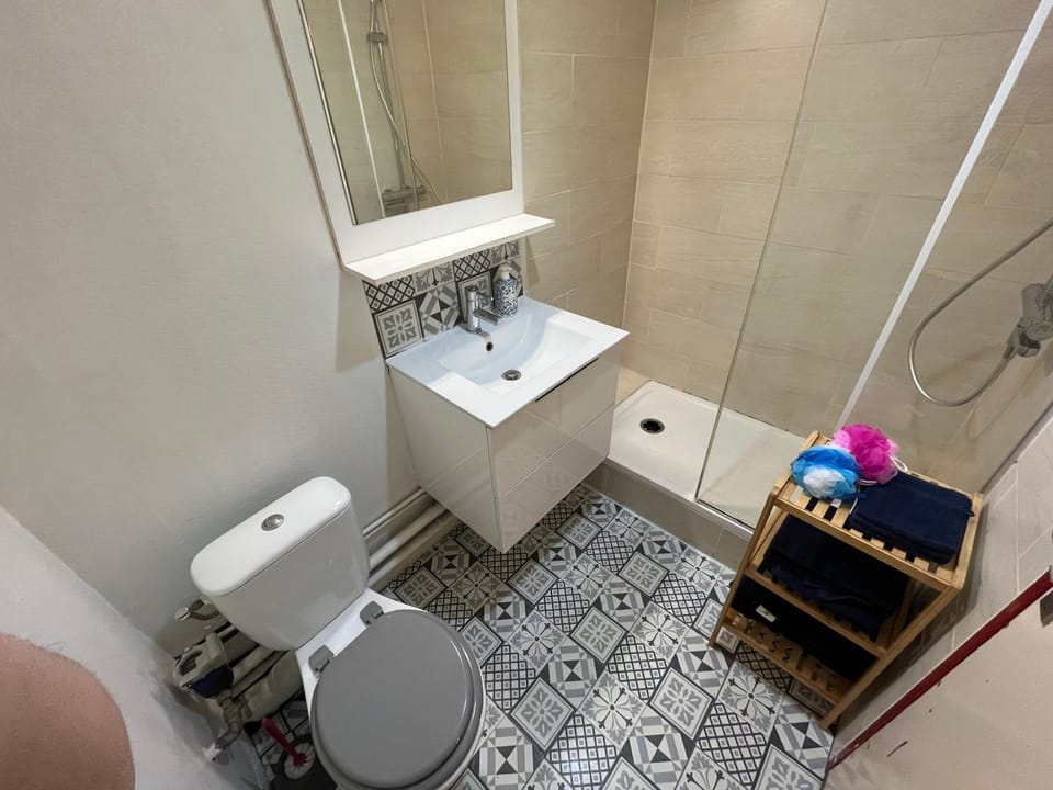 Shower, Toilet, Bathroom, towels