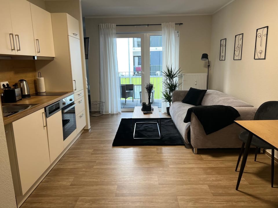 Kitchen or kitchenette, Living room, Dining area