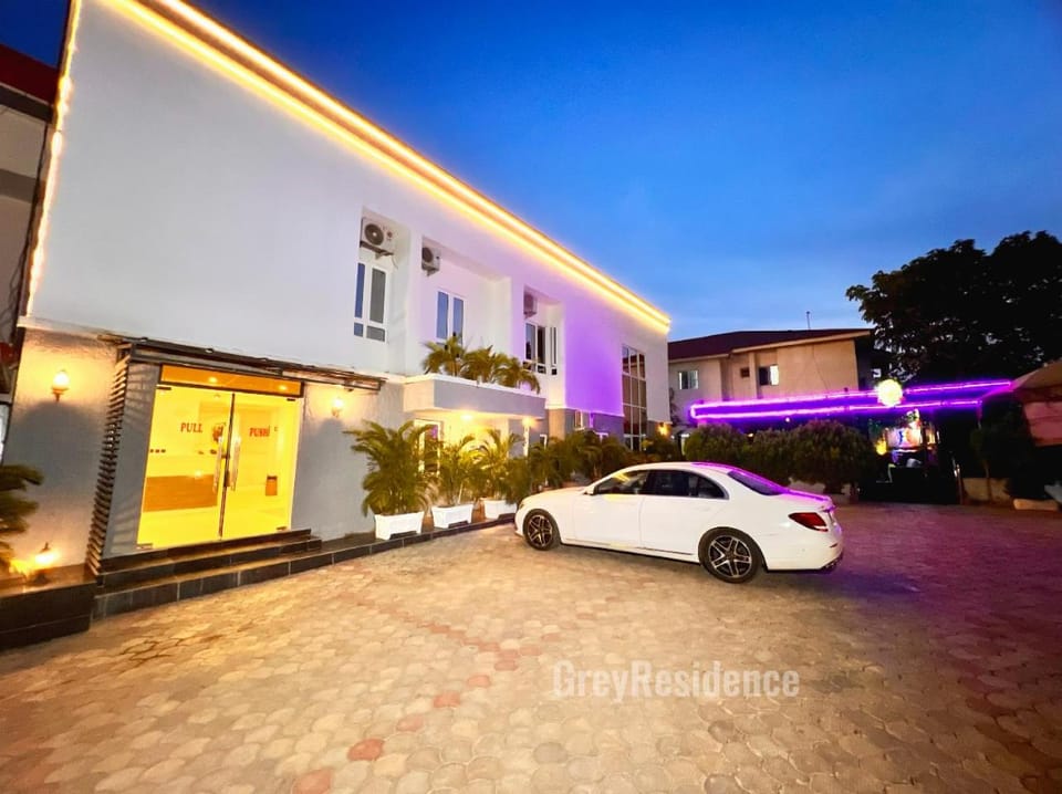 Property building, Night, Parking