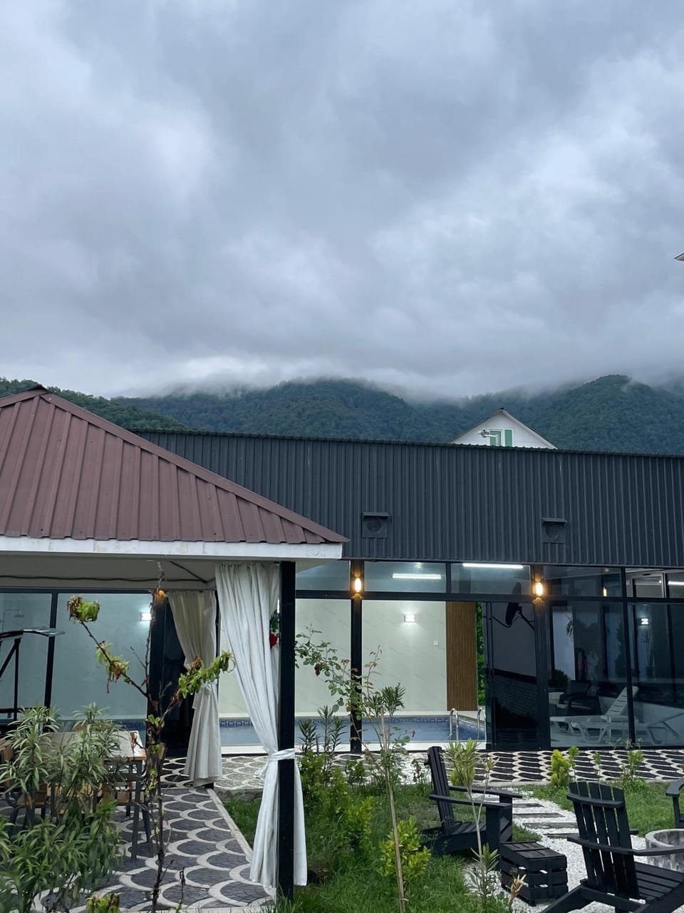 Property building, Spring, Day, Natural landscape, Mountain view