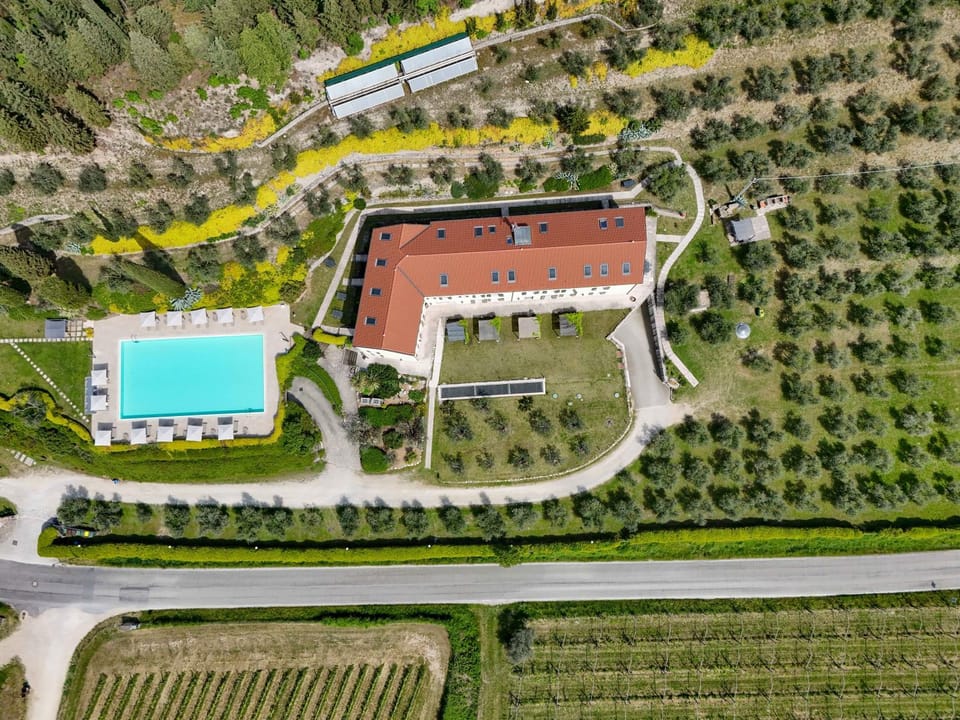 Property building, Natural landscape, Bird's eye view