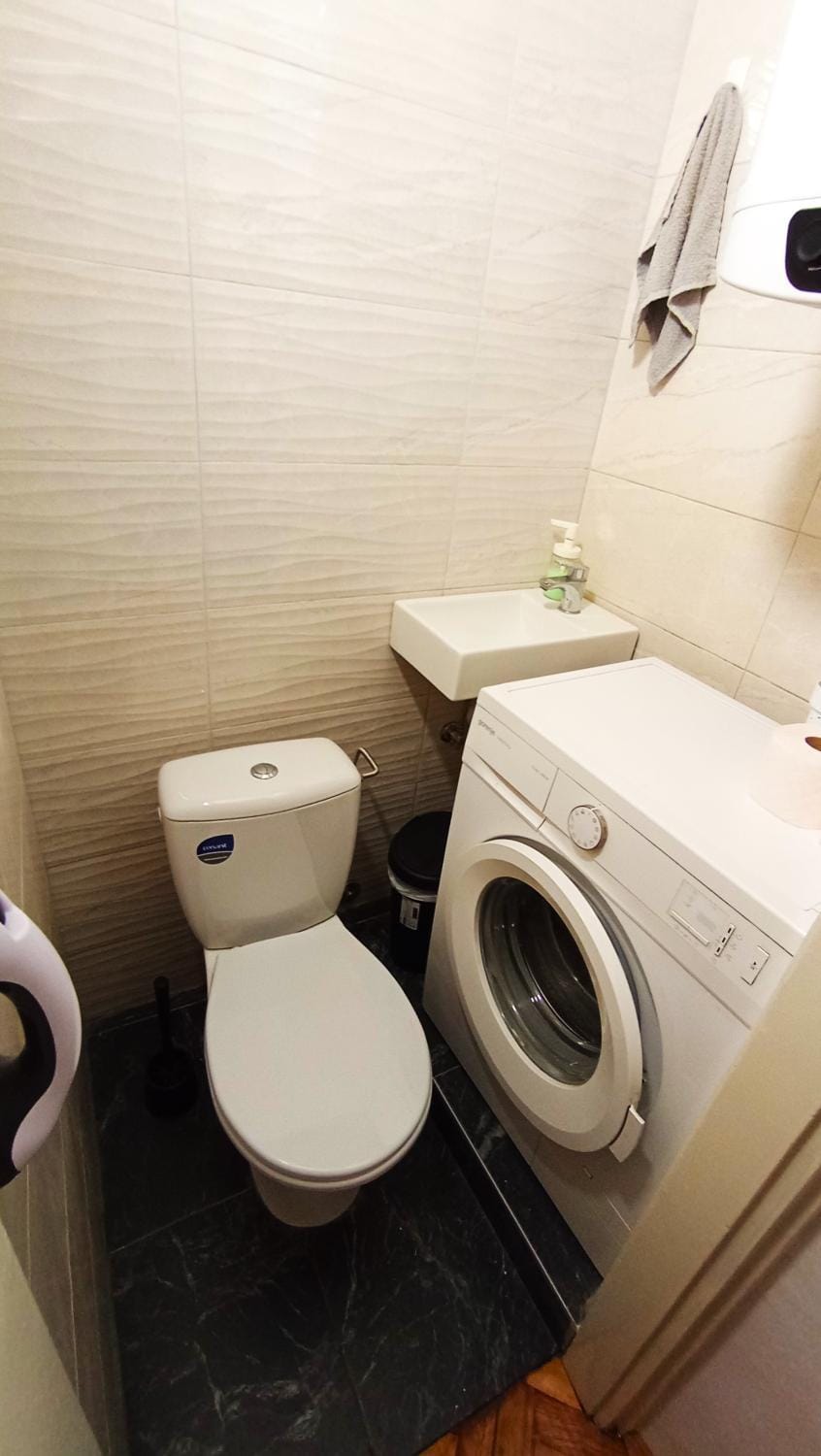 Toilet, washing machine