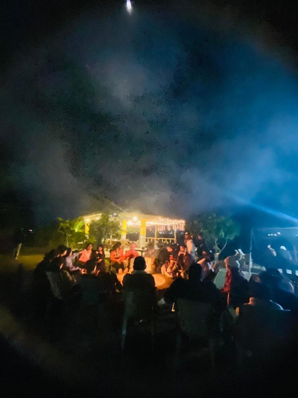 Night, group of guests