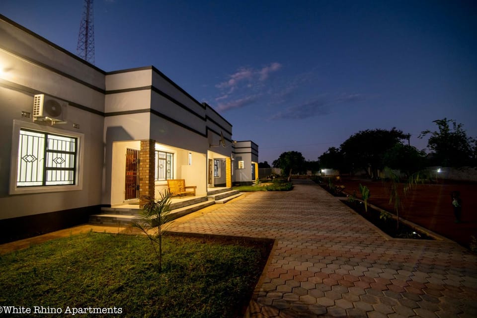 Property building, Patio, Night, Garden view