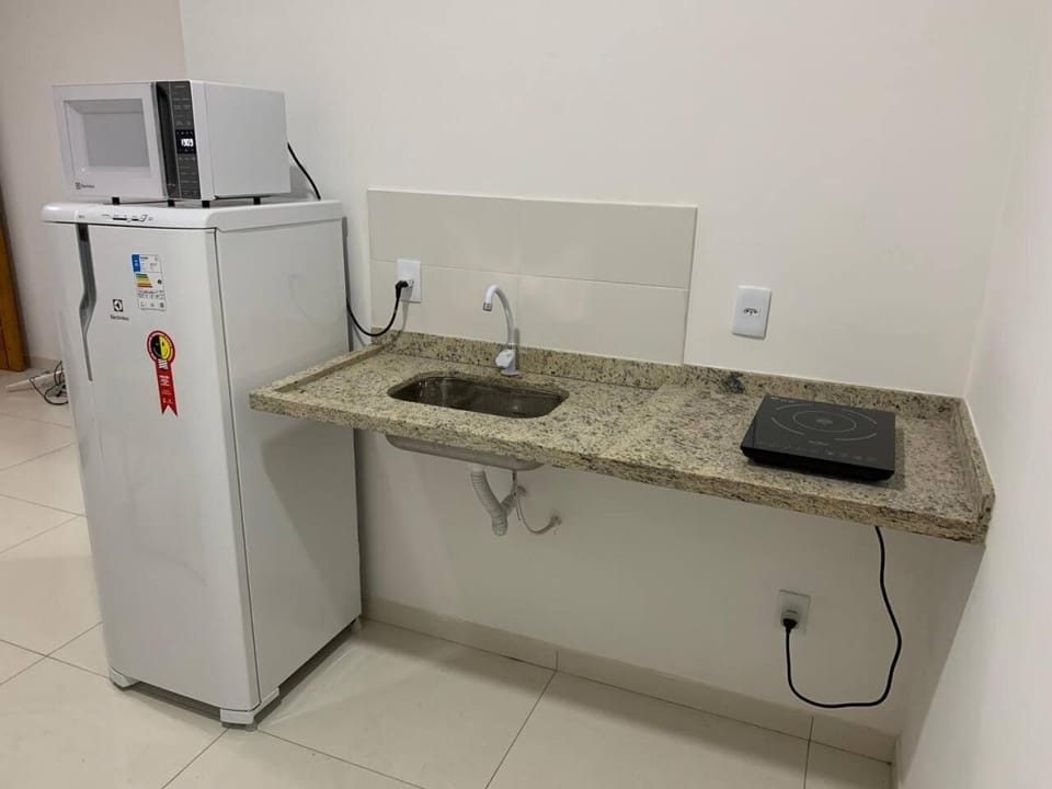Kitchen or kitchenette, minibar, stove