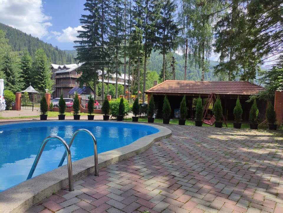 Natural landscape, Mountain view, Pool view, Swimming pool