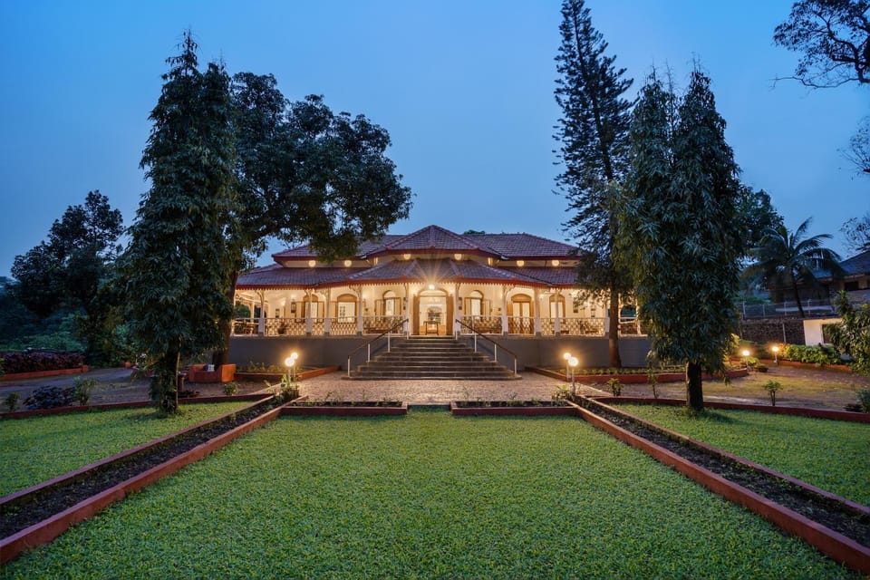 Property building, Night, Natural landscape, Garden, Garden view