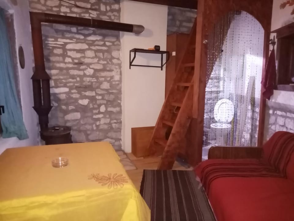 Bed, Bathroom, Living room, Seating area