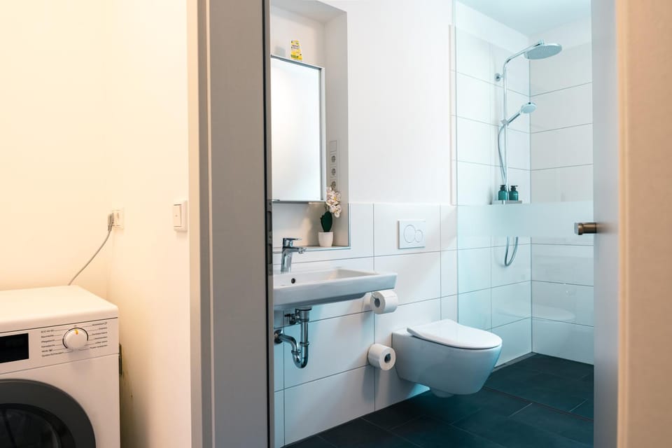 Toilet, Bathroom, Shopping Area, Facility for disabled guests, hair dryier, heating, internet, pet friendly, soundproof, towels, washing machine, dryer