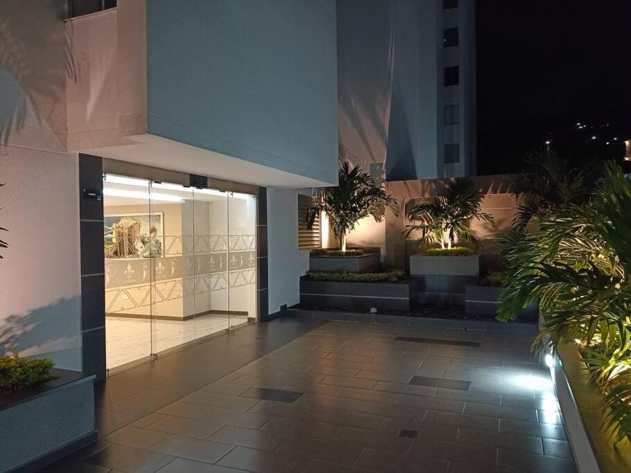 Night, Garden, View (from property/room), Lobby or reception