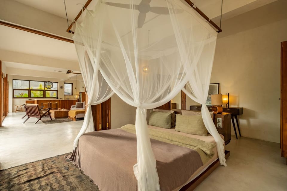 Bed, Living room, Seating area, Bedroom