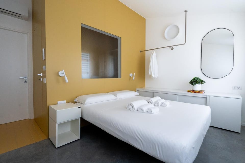 Bed, Photo of the whole room, Bedroom, towels, wardrobe