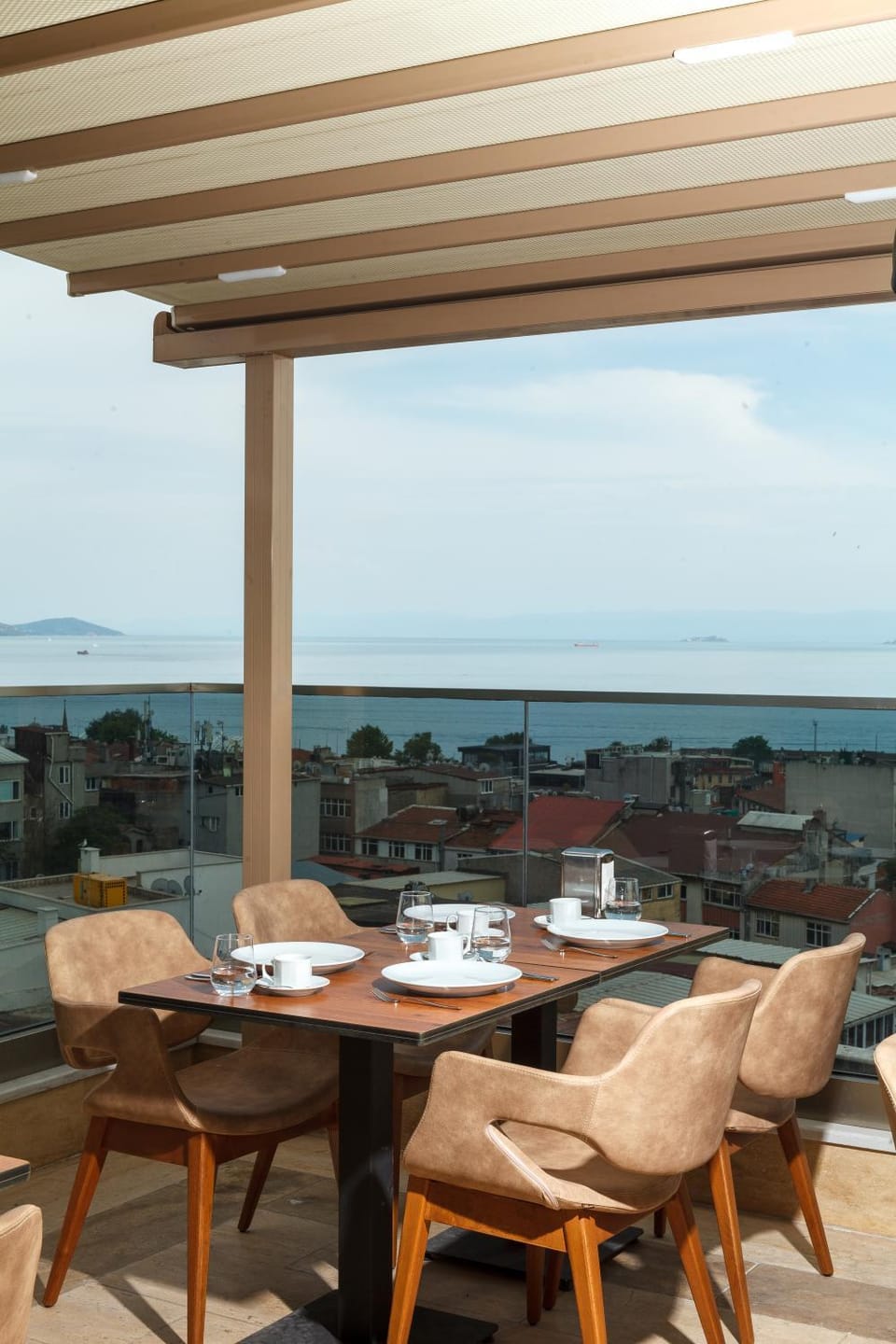 Patio, Day, Natural landscape, View (from property/room), Balcony/Terrace, Living room, Seating area, Dining area, Sea view