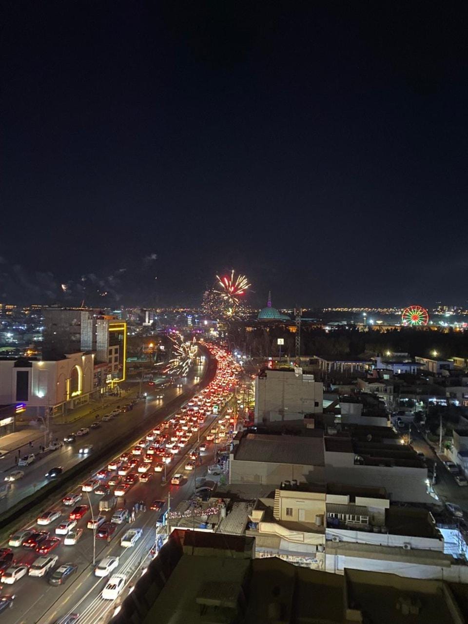 Night, Bird's eye view, City view, Location