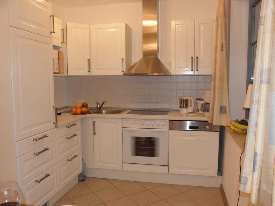 Kitchen or kitchenette, dishwasher, stove