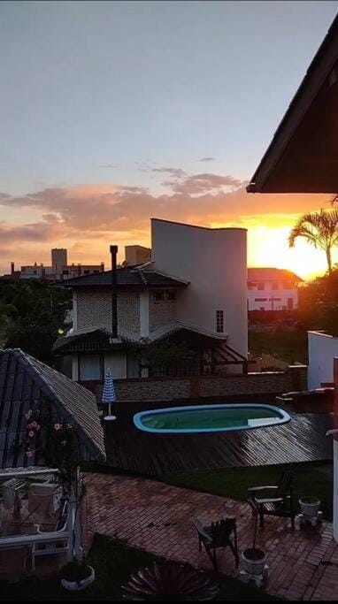 Natural landscape, Swimming pool, Sunset