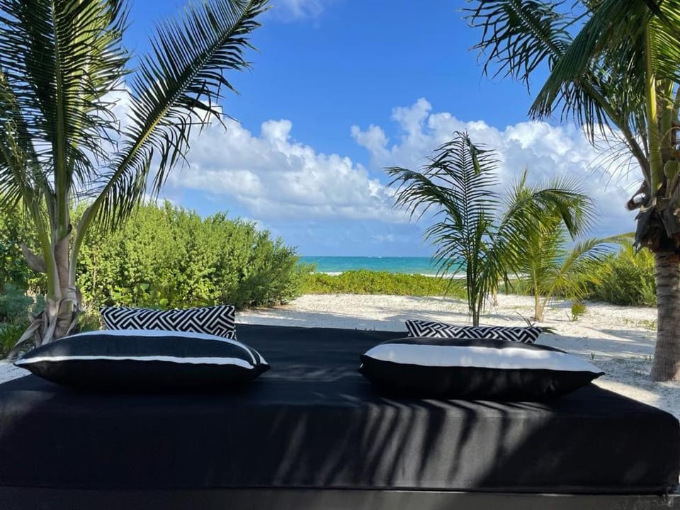 Beach, Sea view, sunbed