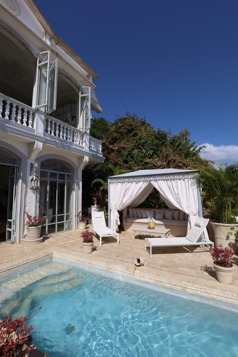 View (from property/room), Balcony/Terrace, Pool view, Swimming pool