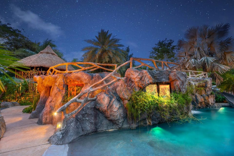 Night, Natural landscape, Pool view, Swimming pool