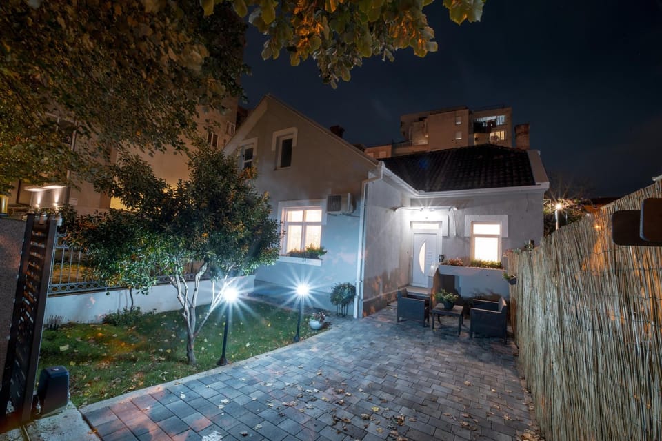 Property building, Patio, Night, Garden, Balcony/Terrace, Garden view