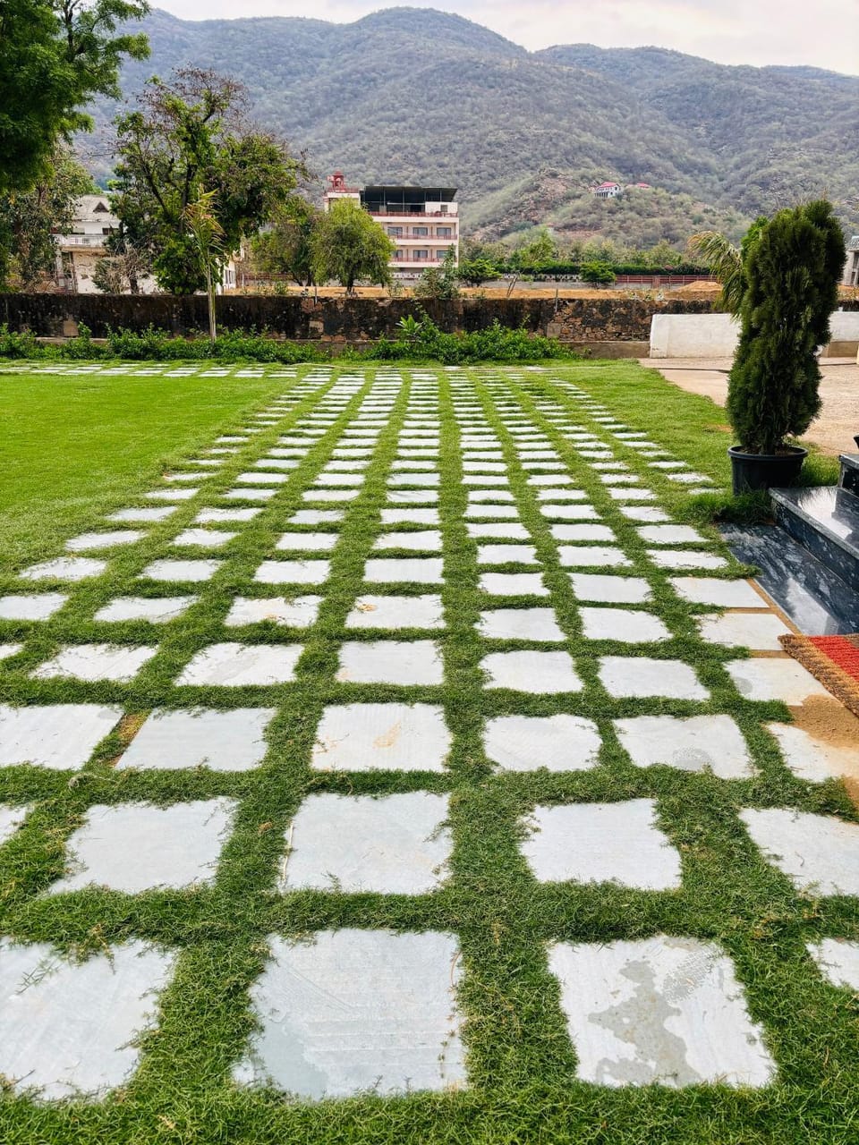 Natural landscape, Garden, Mountain view