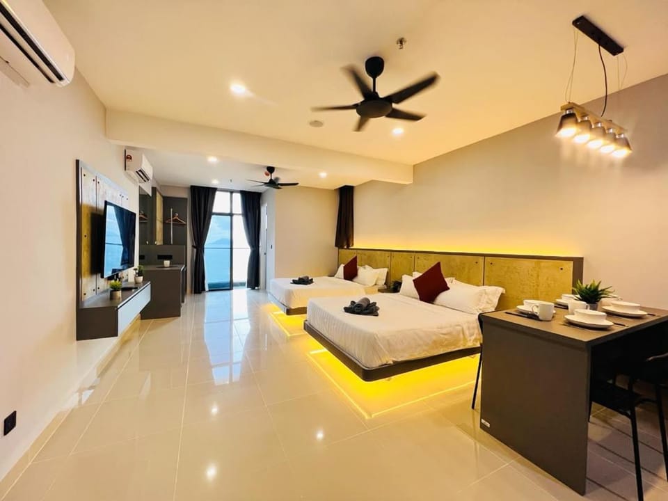 Bed, TV and multimedia, Bedroom, air conditioner