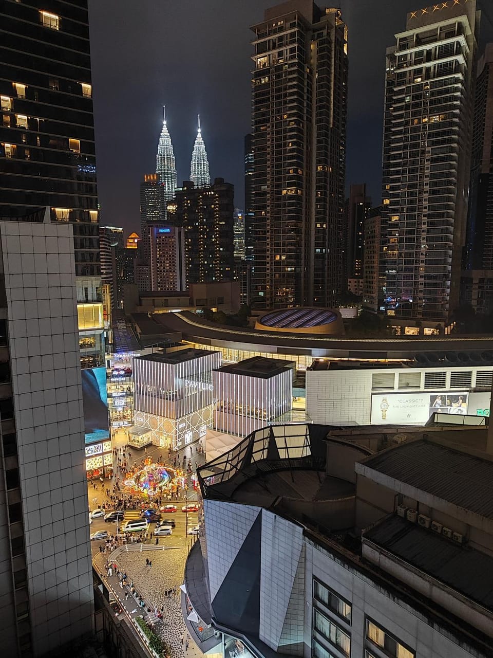 Property building, Night, City view