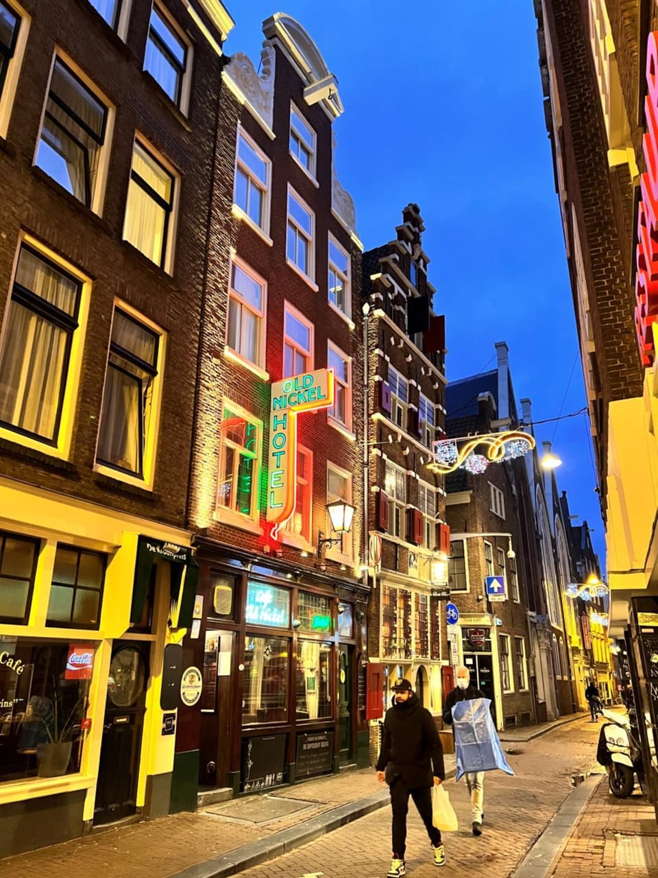 Property building, Night, People, Neighbourhood, City view, Street view, Location