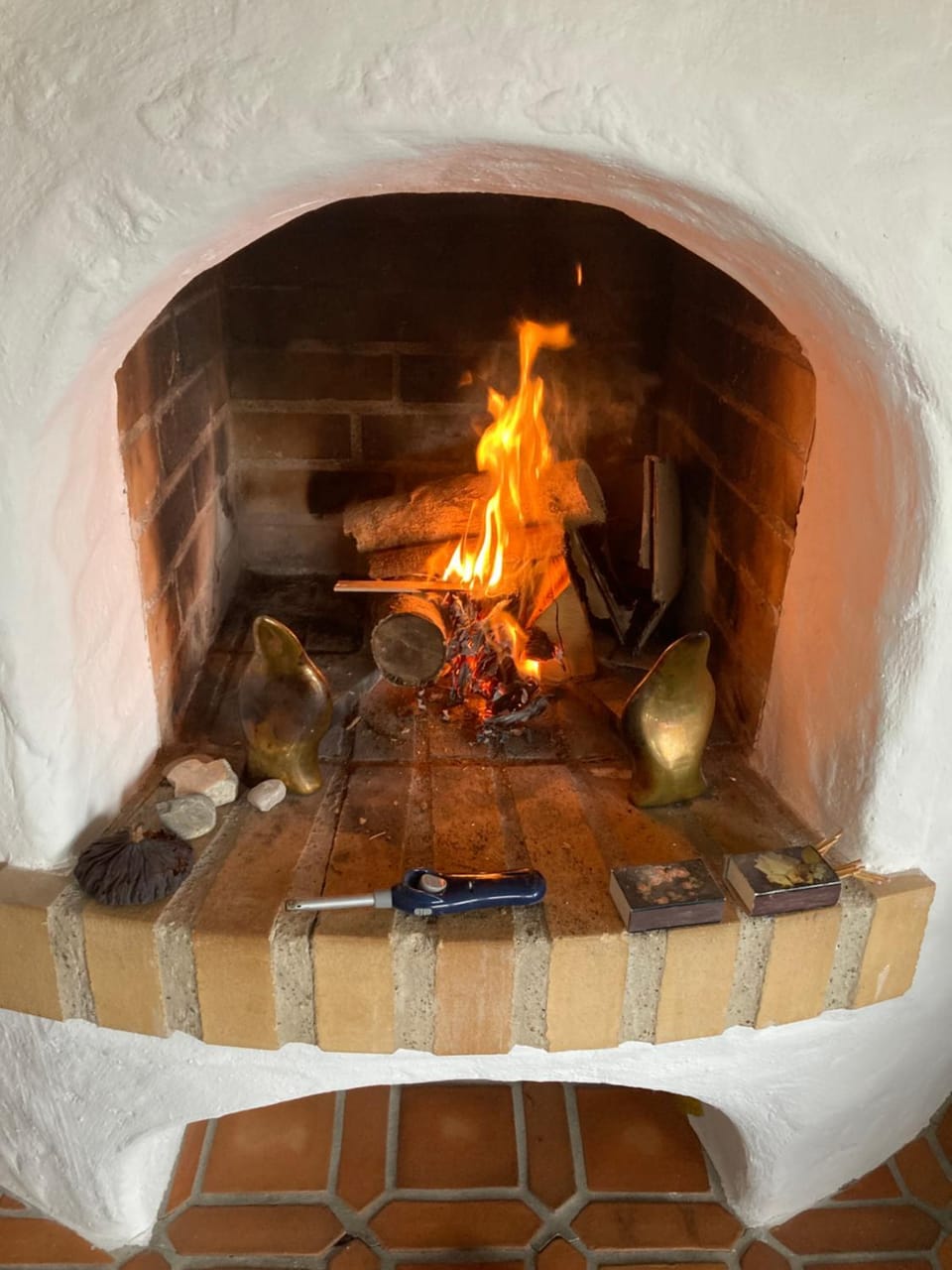 fireplace, flat iron