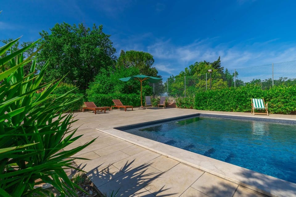 Spring, Day, Garden, Garden view, Pool view, Swimming pool, sunbed