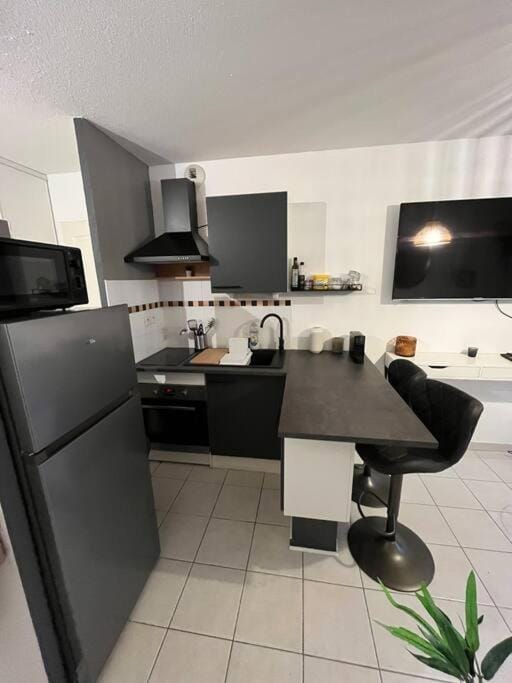 Kitchen or kitchenette, Dining area, minibar, pet friendly, stove