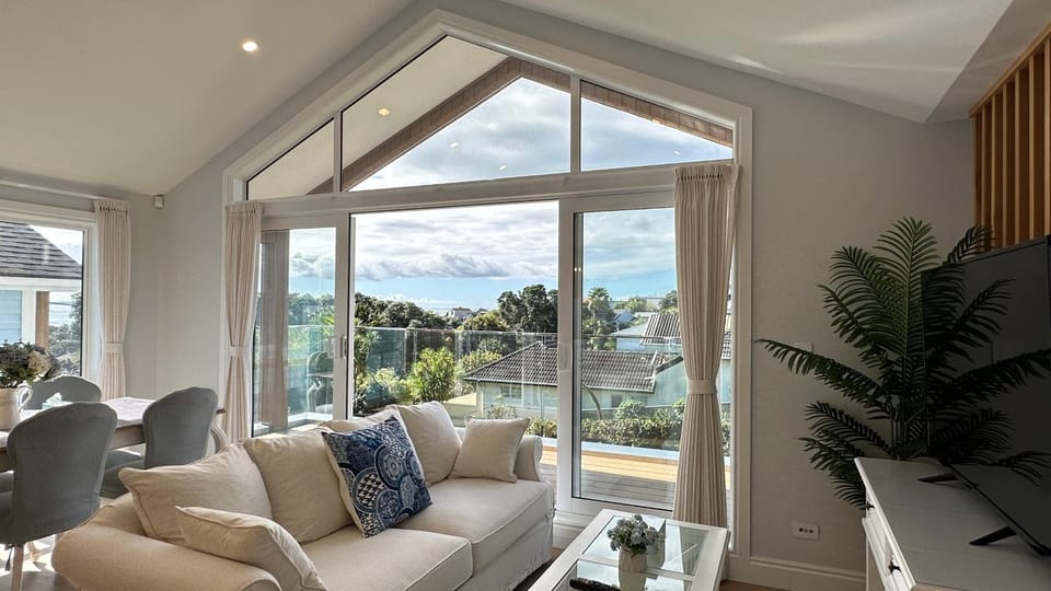 View (from property/room), Living room, Seating area, Sea view