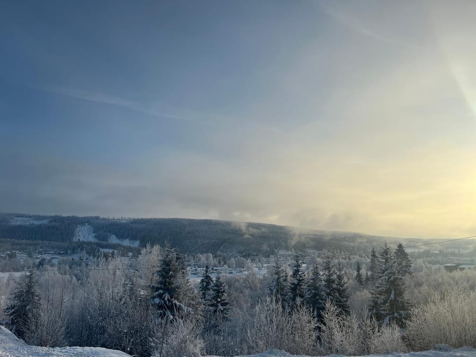 Day, Natural landscape, Winter, Lake view, Mountain view