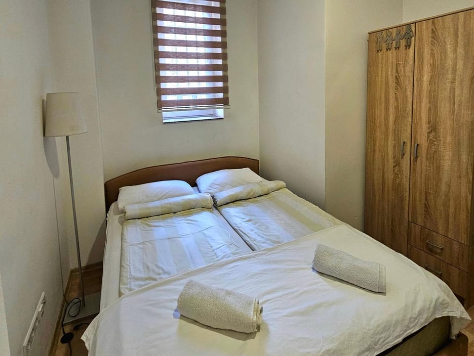Bed, Photo of the whole room, Bedroom, towels, wardrobe