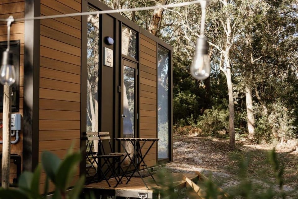 Sunset Vine at Wonganella Estate 1 by Tiny Away House in New South Wales