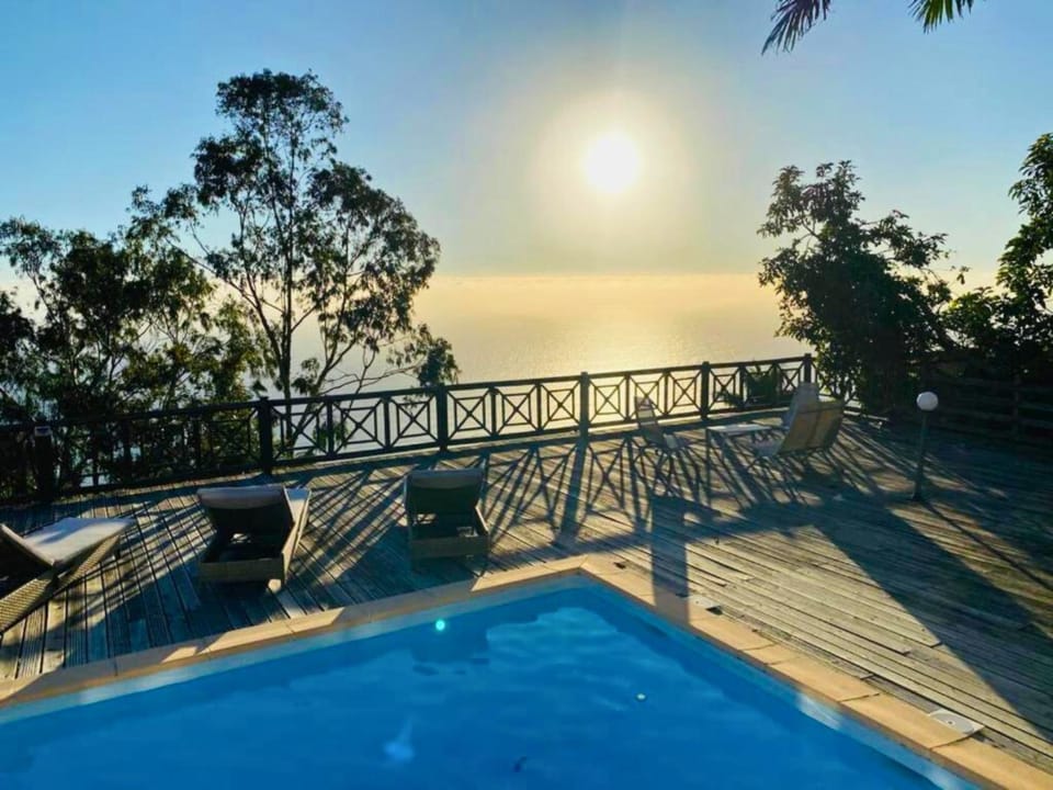 Patio, Sea view, Sunset