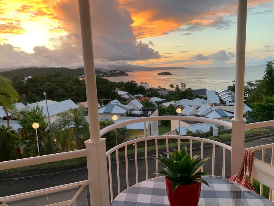 Patio, Nearby landmark, Day, Natural landscape, View (from property/room), Balcony/Terrace, Mountain view, Sea view, Sunset