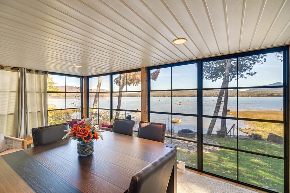 Waterfront Lake Webb Cabin Rental w/ Dock & Views! Cabin in Maine