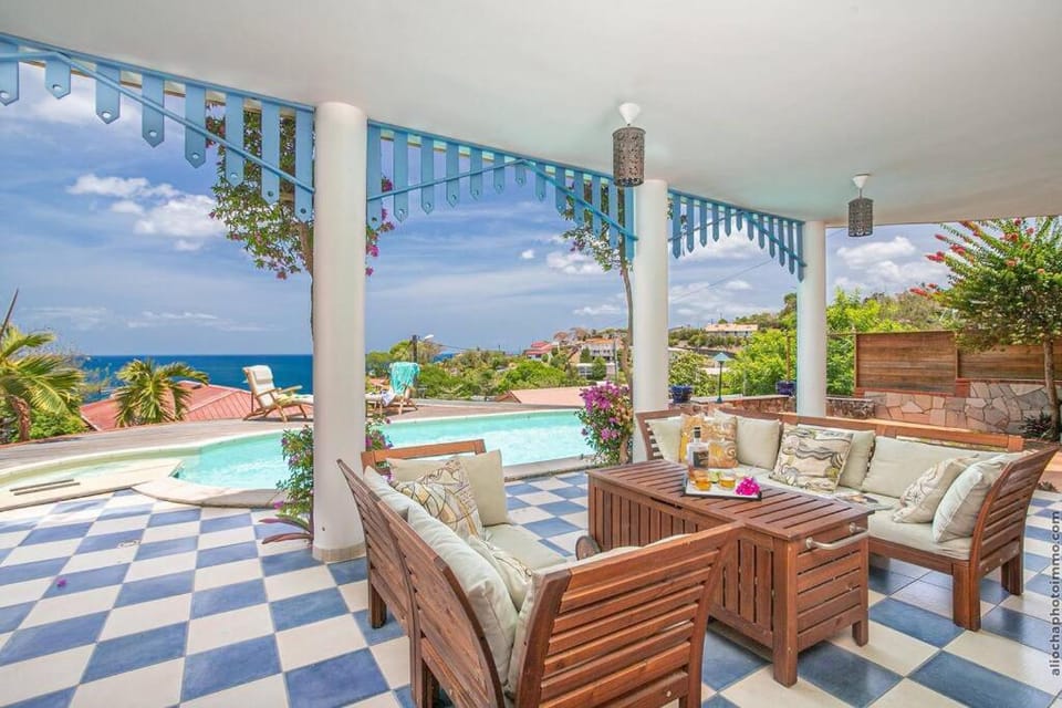 Patio, Day, View (from property/room), Balcony/Terrace, Living room, Pool view, Swimming pool, sunbed