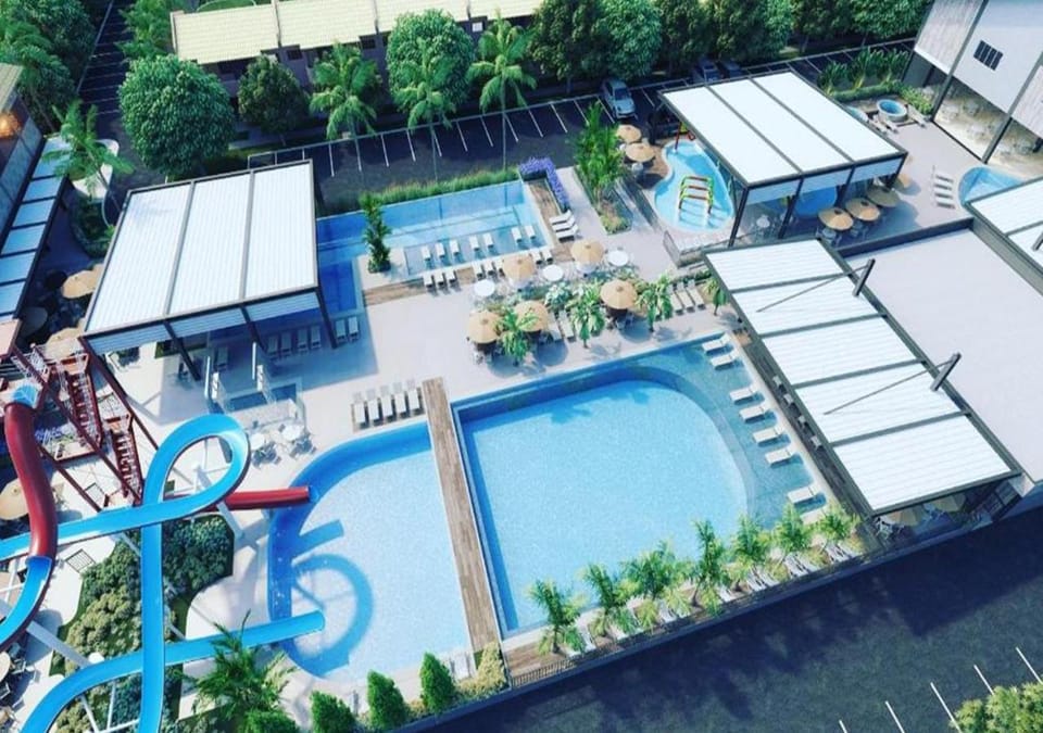 Bird's eye view, Aqua park, Swimming pool, Swimming pool, sunbed