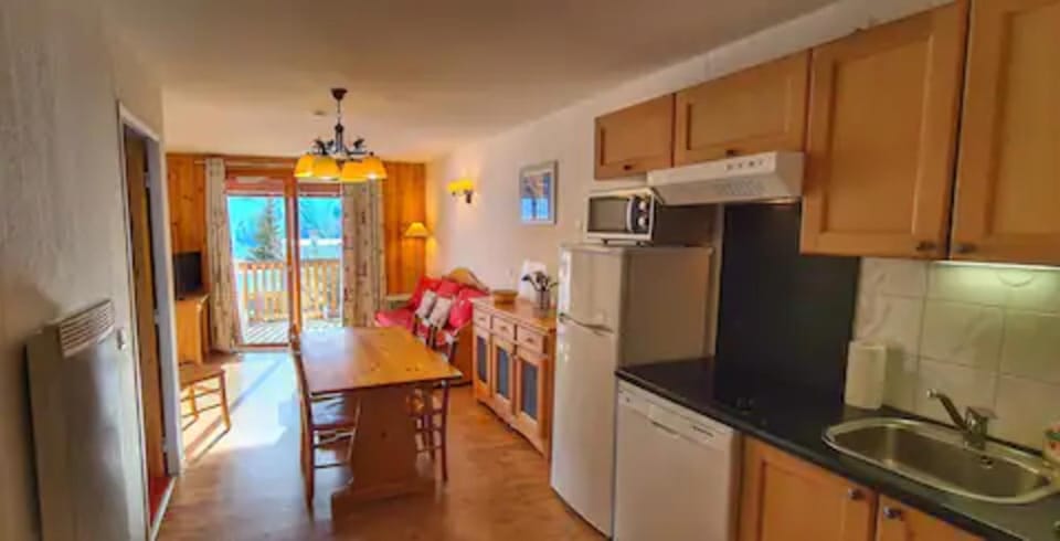 Living room, kitchen