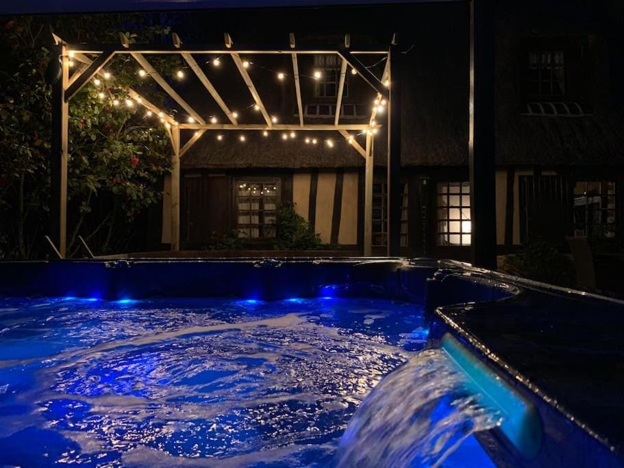 Night, Natural landscape, Hot Tub