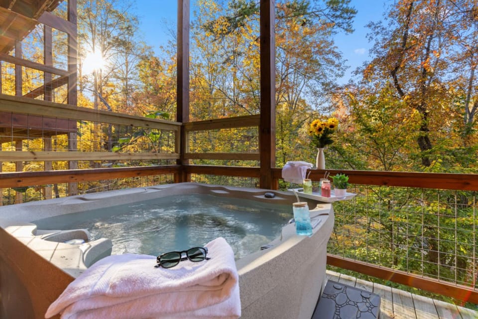 Day, Natural landscape, Hot Tub, towels