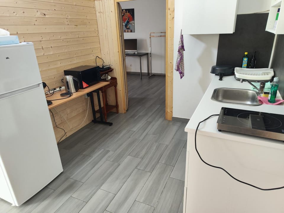 Kitchen or kitchenette, minibar, toaster