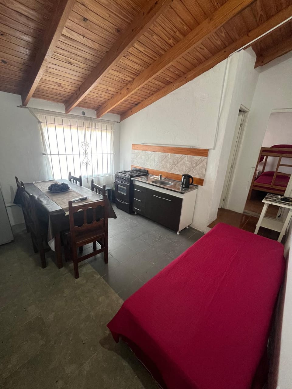 Bed, Kitchen or kitchenette, Living room, Photo of the whole room, Seating area, Dining area, Bedroom
