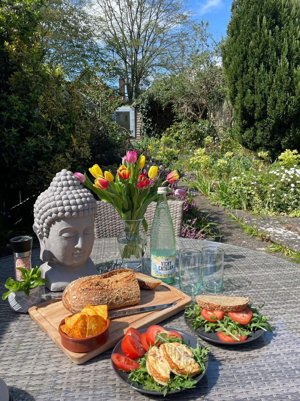 Spring, Day, Garden, Food and drinks, Food, Garden view, Lunch