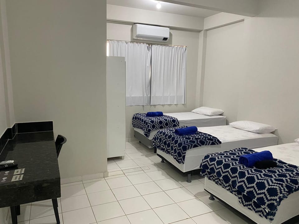Bed, air conditioner