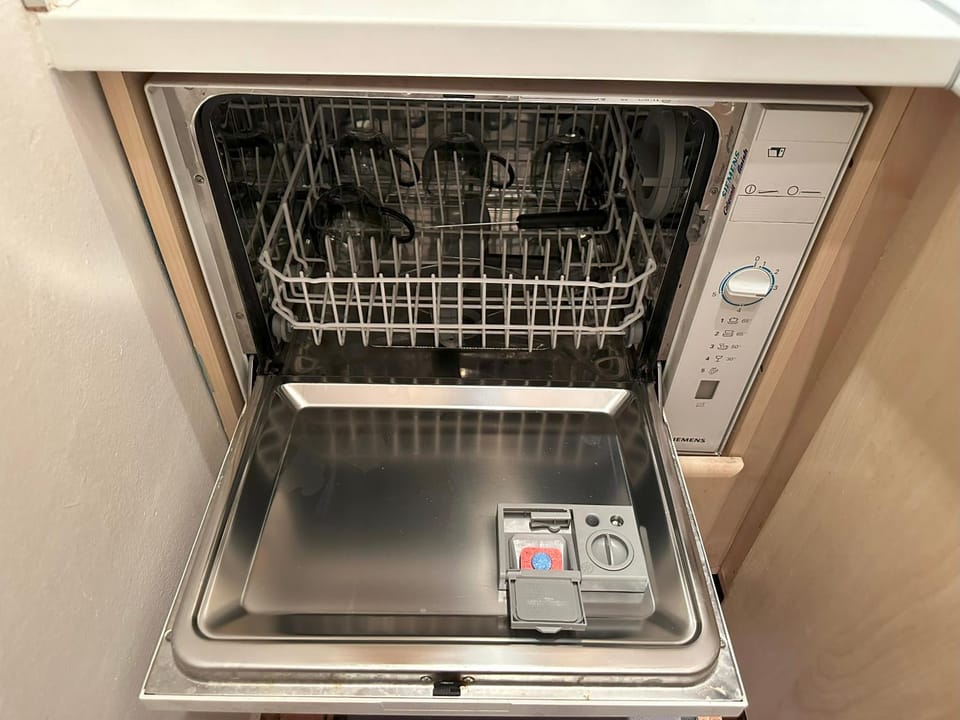 Kitchen or kitchenette, dishwasher